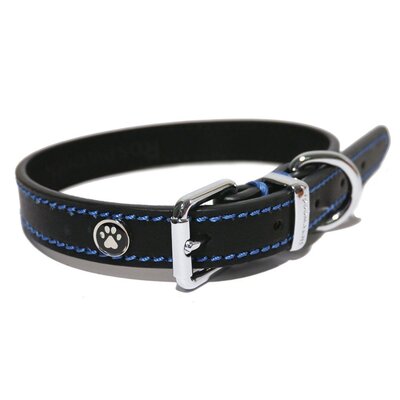 Lux Leather Black Dog Collar