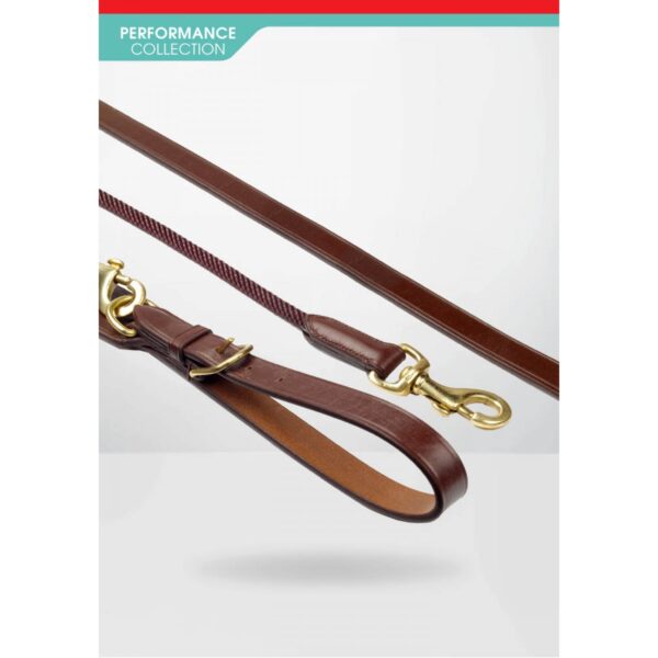 Leather Draw Reins with Rope Insert - Image 2